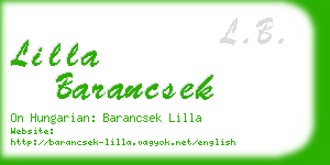 lilla barancsek business card